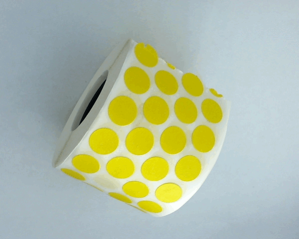 RLX ETIQUETTE RONDE 10MM -JAUNE