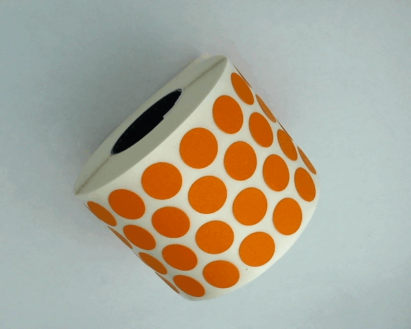 RLX ETIQUETTE RONDE 10MM ORANGE