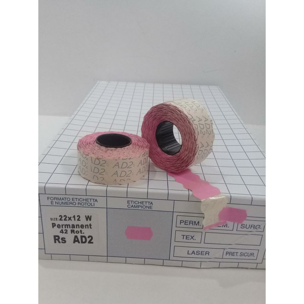 ETIQUETTE 22X12 ROSE