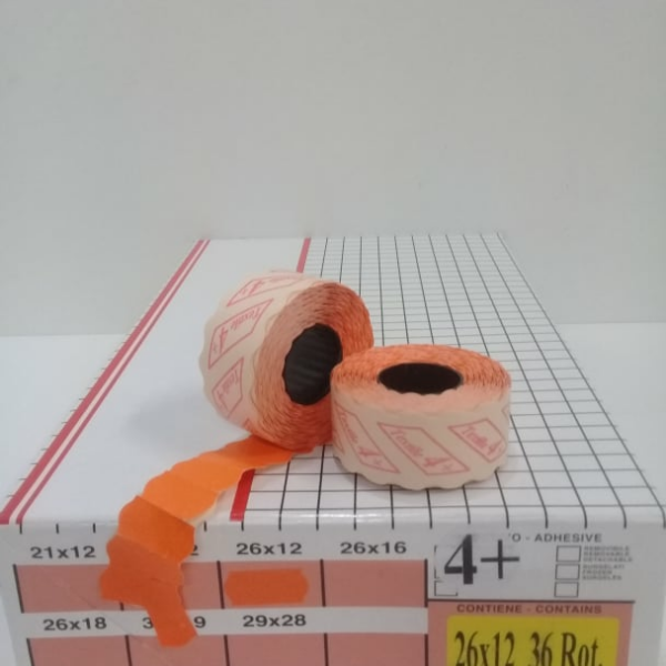 ETIQUETTE 26X12 ORANGE