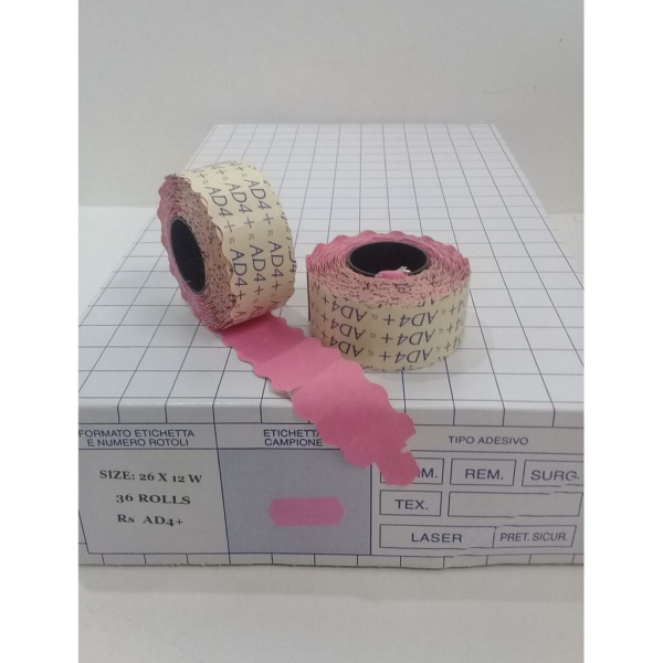 ETIQUETTES 26X12 ROSE