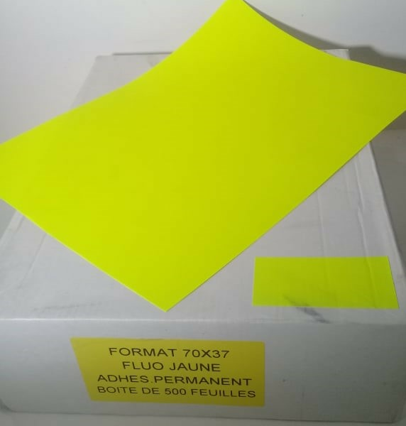 ETIQUETTE 70X37 JAUNE > A4
