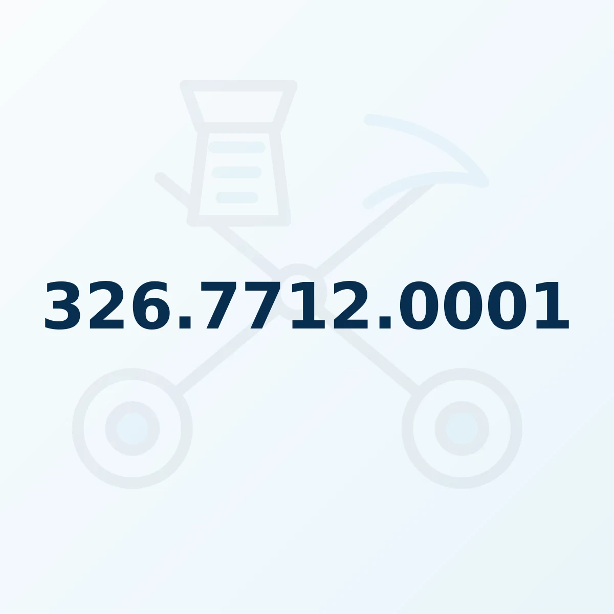 Référence produit 326 7712 0001 Référence produit 326.7712.0001