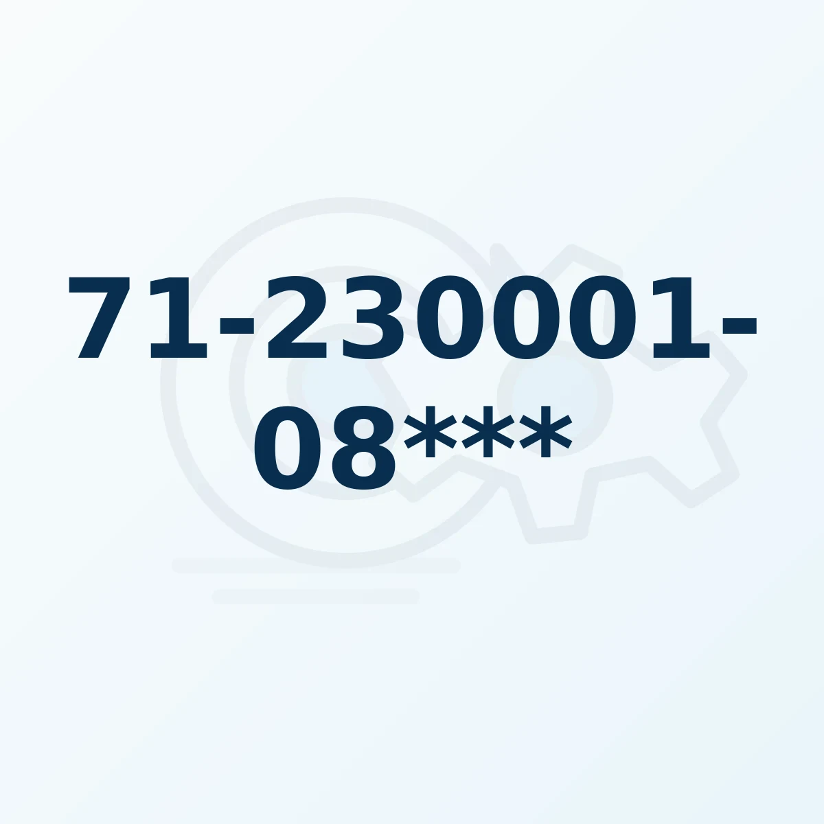 Référence produit 71-230001-08*** Référence produit 71-230001-08***