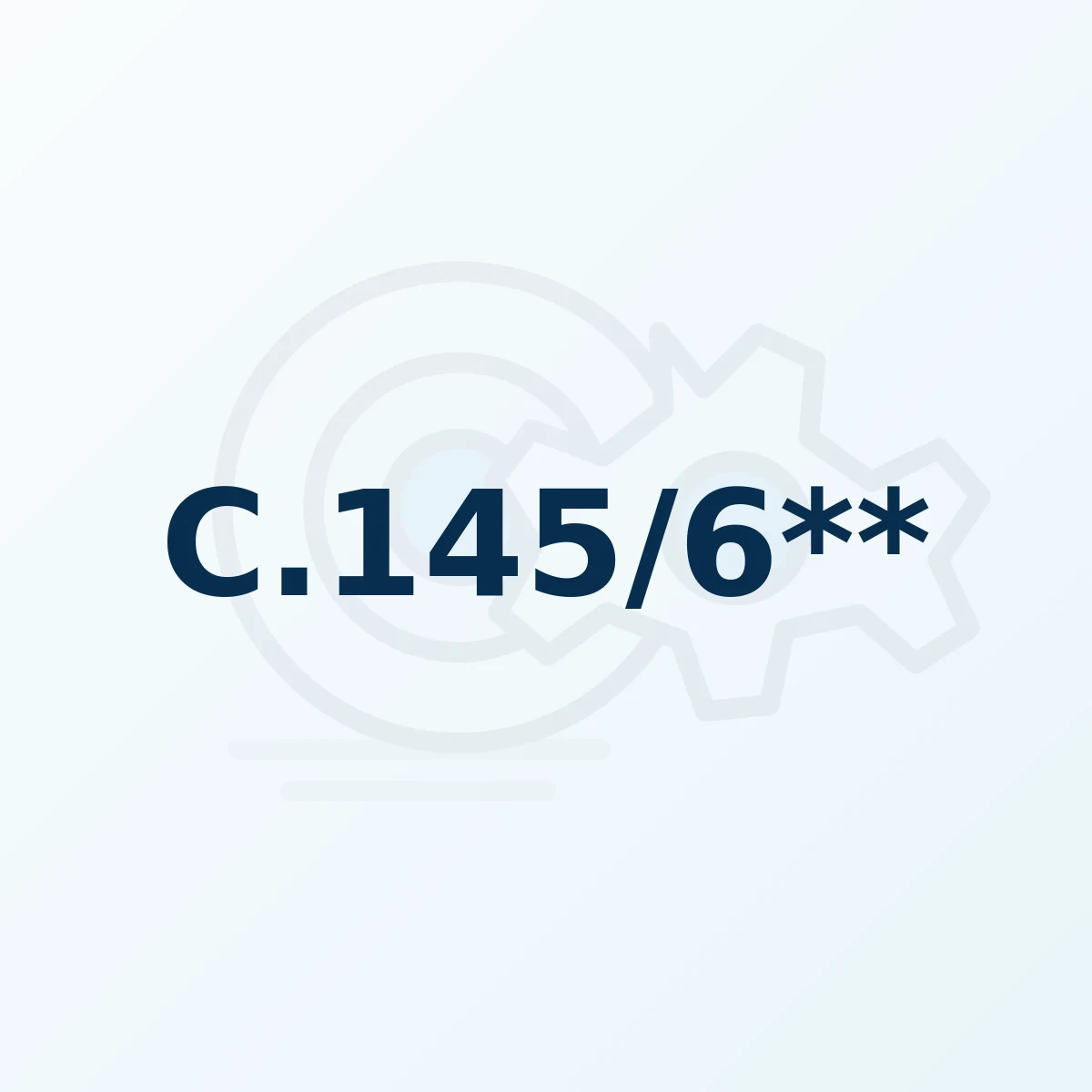 Référence produit C 145/6** Référence produit C.145/6**